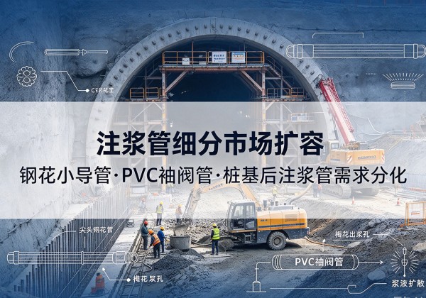 山南注浆管细分市场扩容，隧道钢花小导管、PVC 袖阀管、桩基后注浆管需求分化